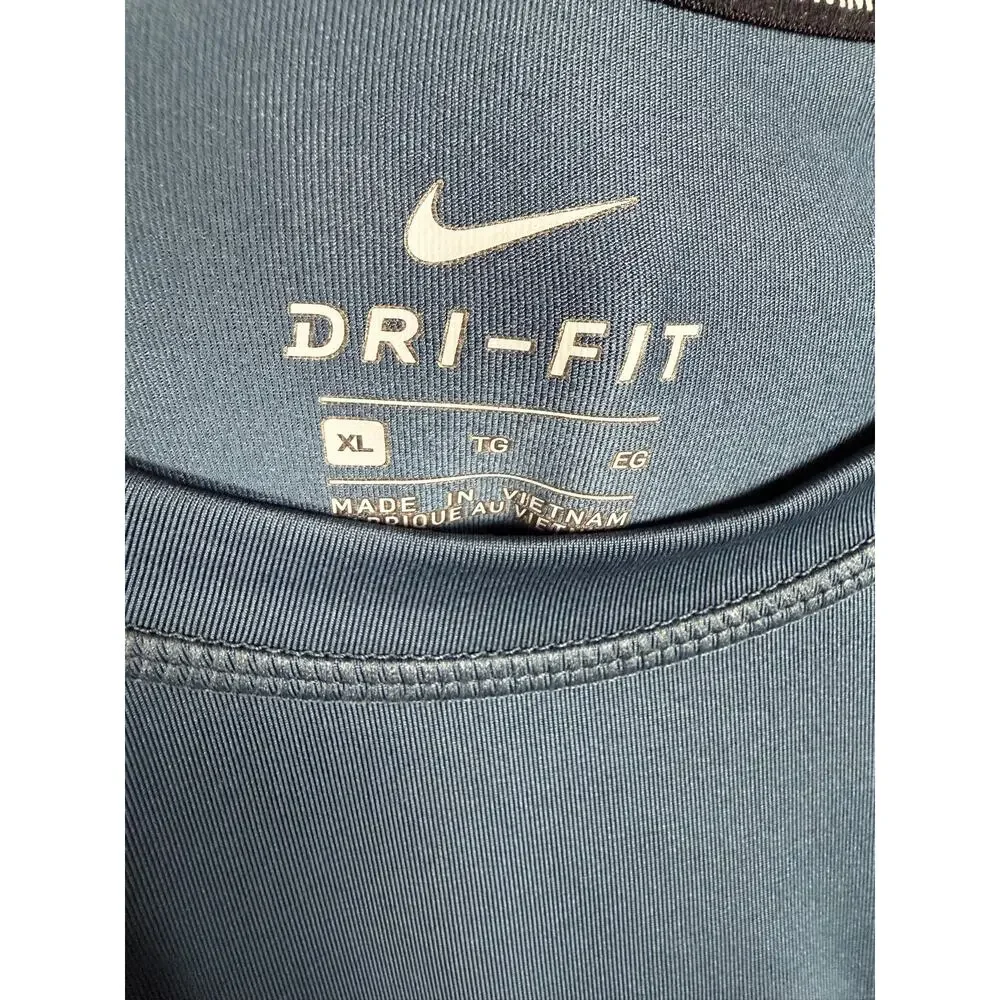Nike Blue Dri-Fit Activewear Long Sleeve Athletic Shirt Top Size XL